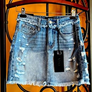 VERVET Distressed Denim Mini